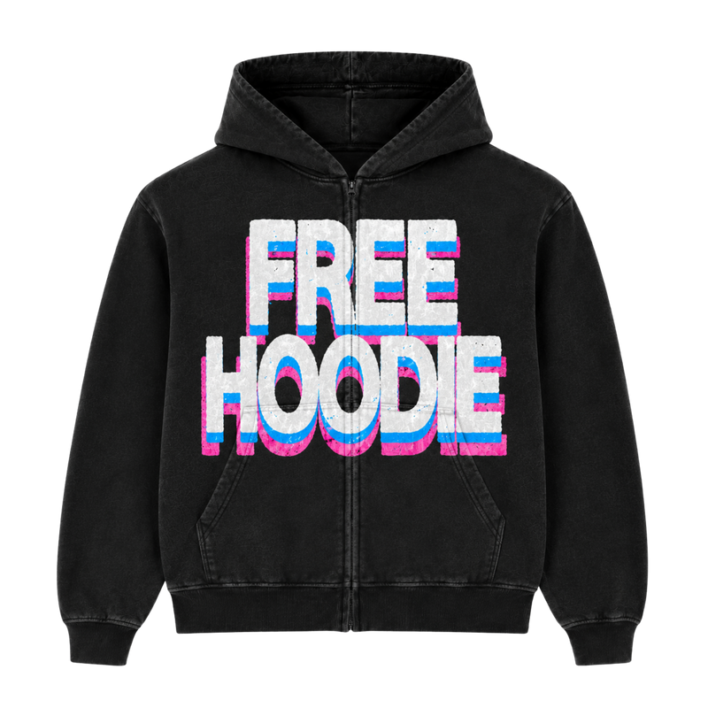 Free Hoodie Vintage Dyed Zip
