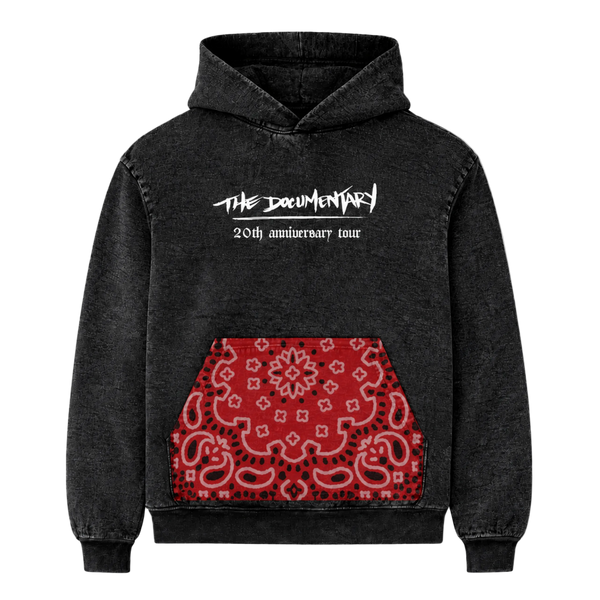 The Documentary Mineral Wash Paisley Hoodie