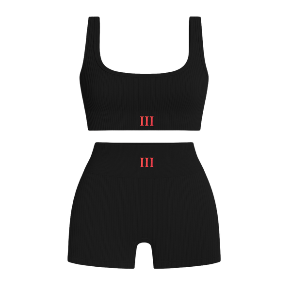 Accountability Partner Ribbed Athletic Short Set