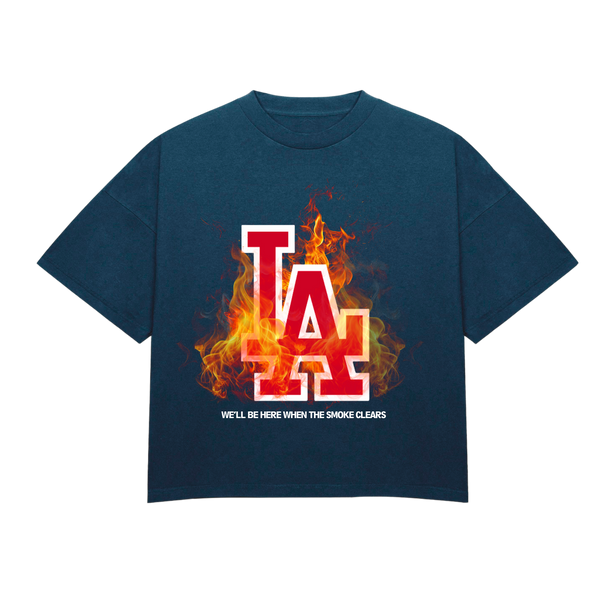 LA FIRE Heavy Tee - Navy